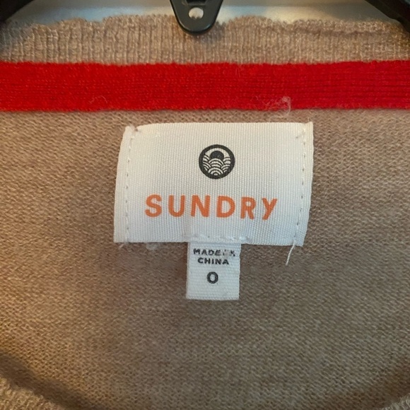 Sundry Merino Wool Cashmere Star Sweater Oatmeal Color - Picture 4 of 6